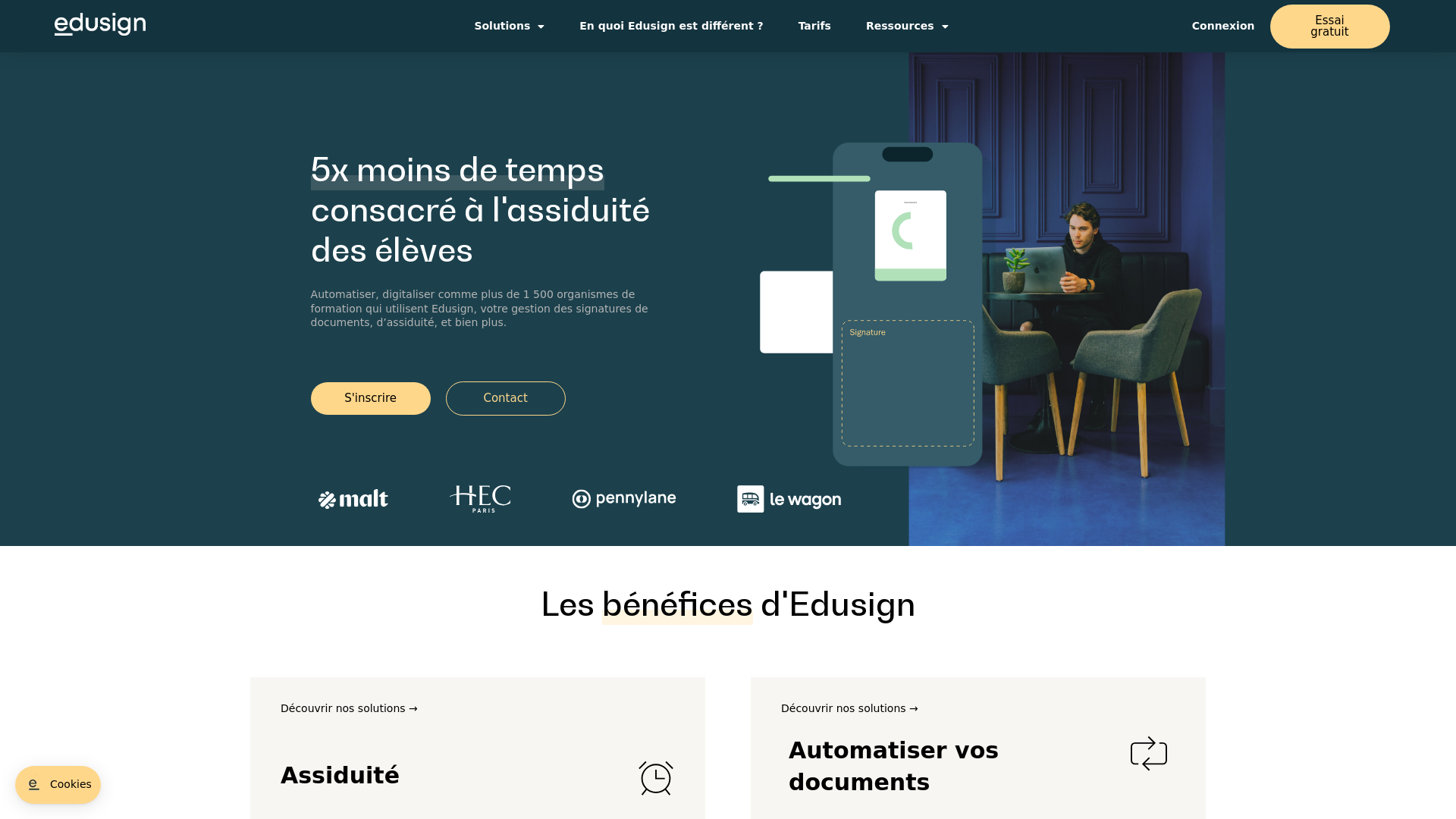5x moins de temps sur l'assiduité de vos apprenants
