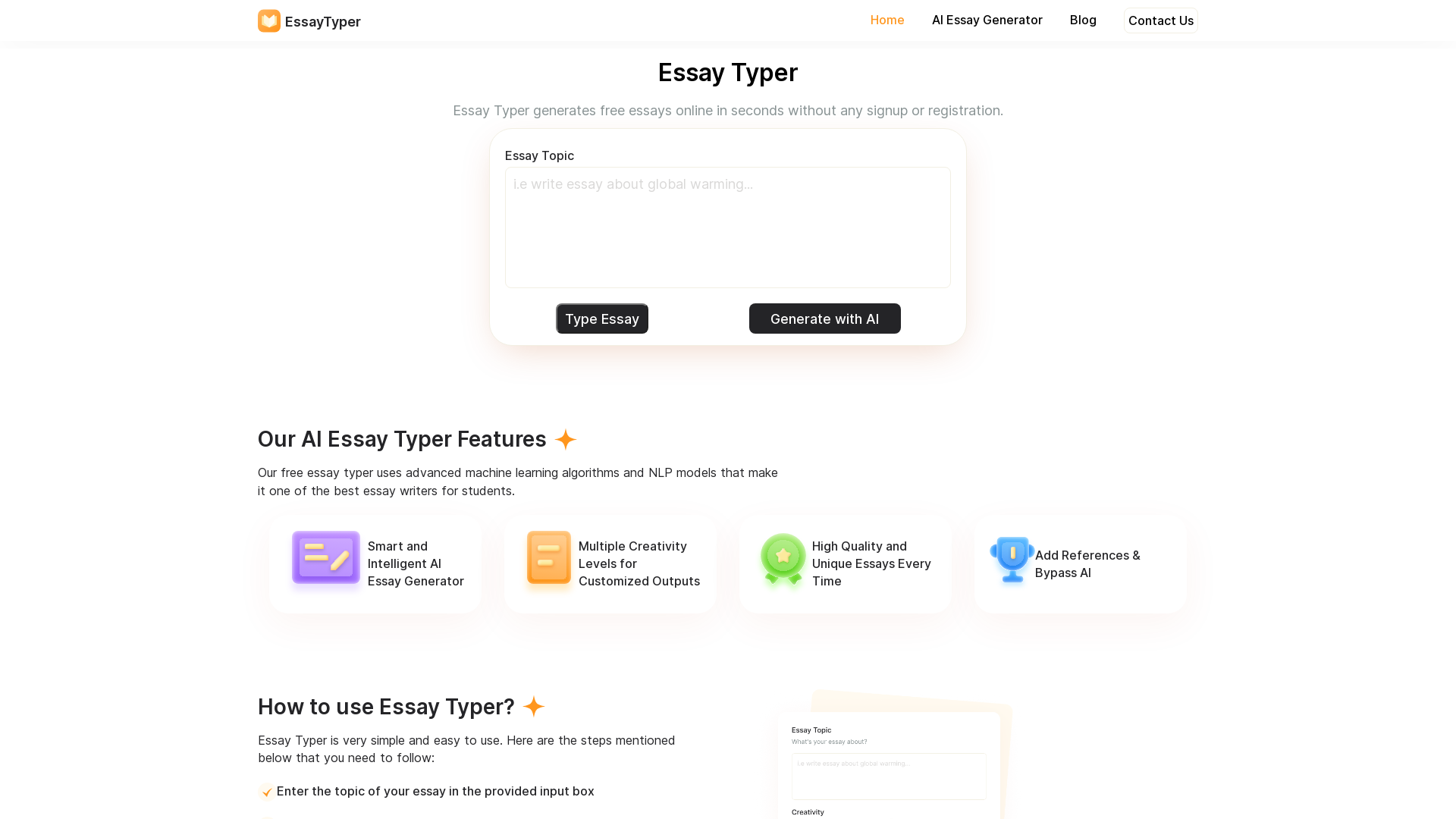 Essay Typer screenshot