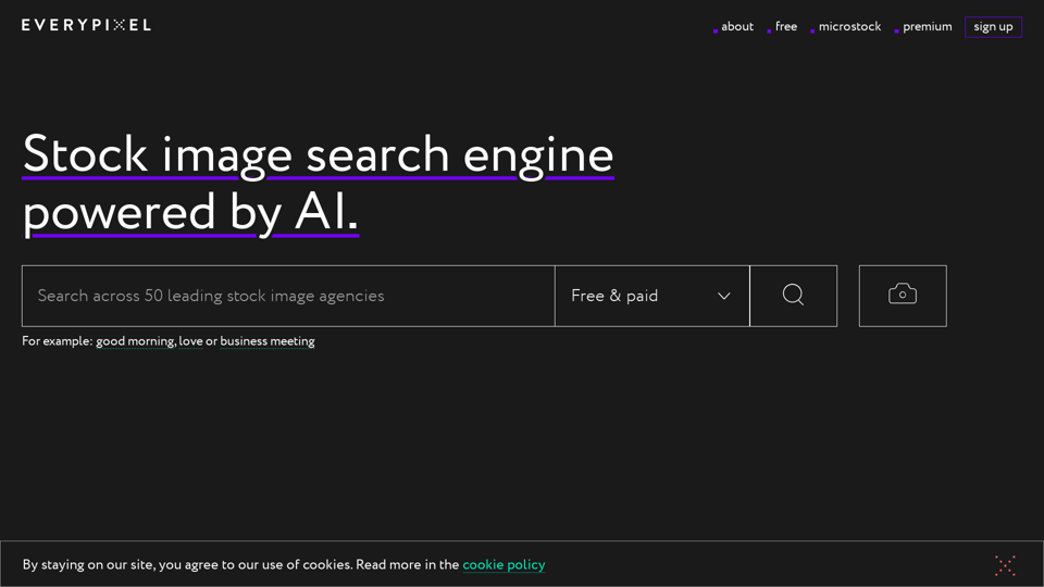 Stock Image Search Engine screenshot