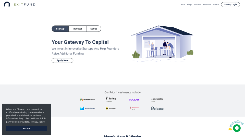 Funding for Top Startups screenshot