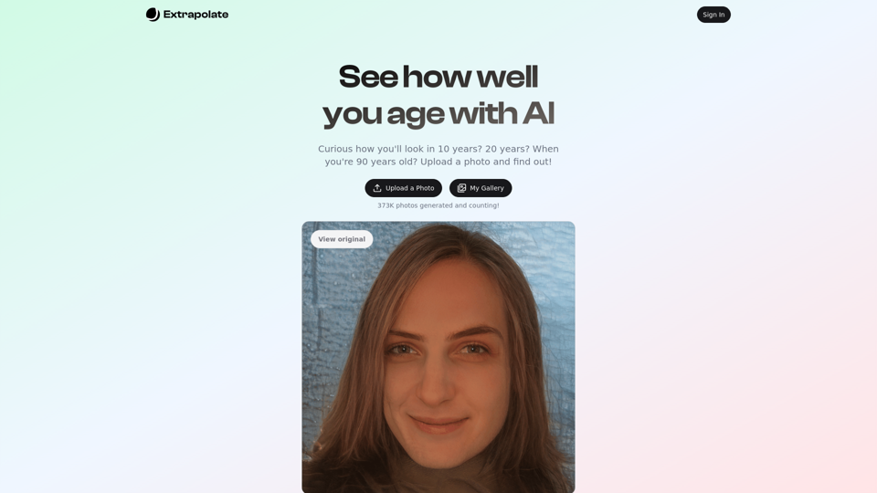 Extrapolate - Transform your face with Artificial Intelligence