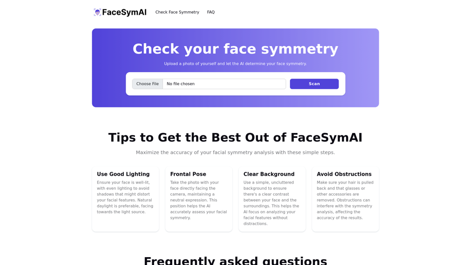 Determine Your Face Symmetry with AI screenshot