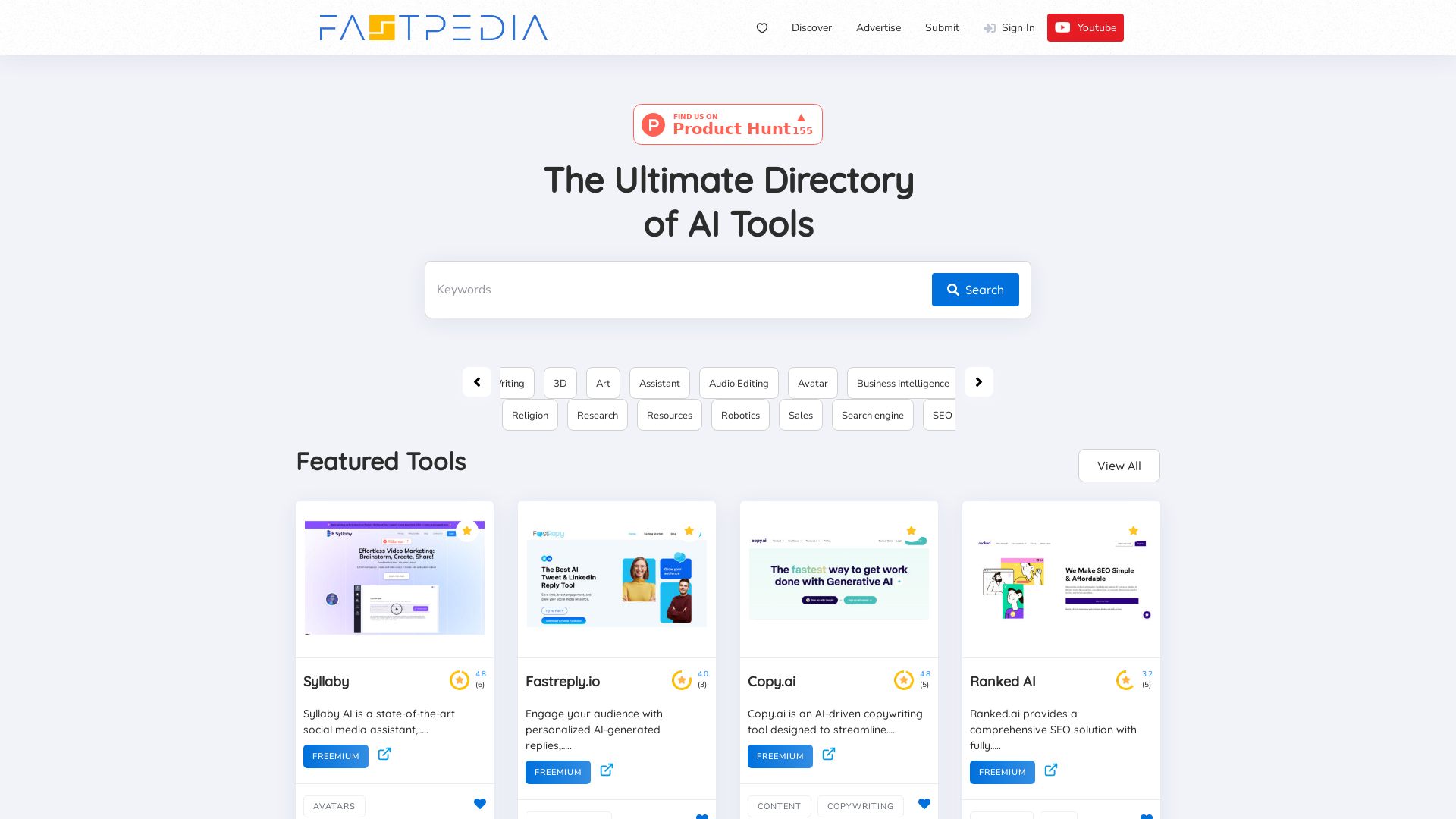 FastPedia: Find 900+ AI Tools