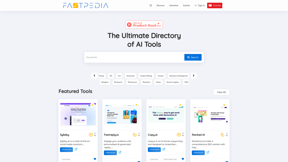 FastPedia: Find 900+ AI Tools