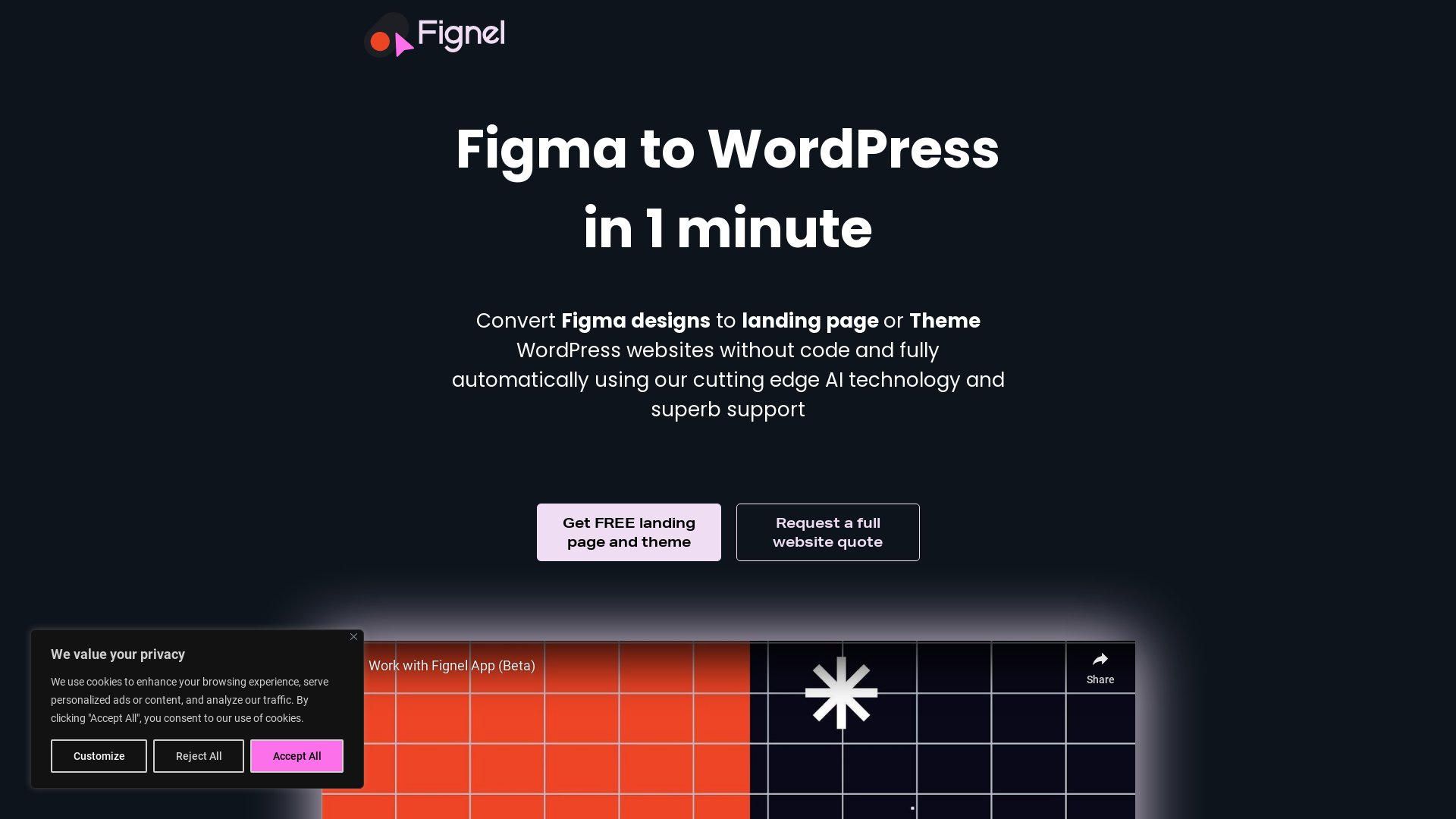 Figma to WordPress in 1 minute