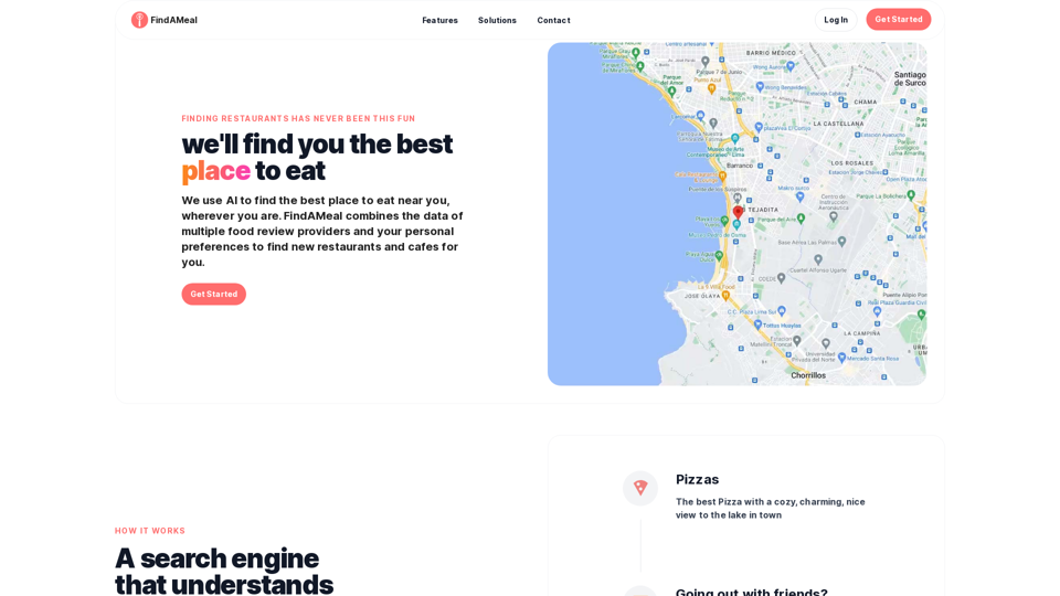 FindAMeal - Discover Nearby Restaurants - AI-Powered Search Engine