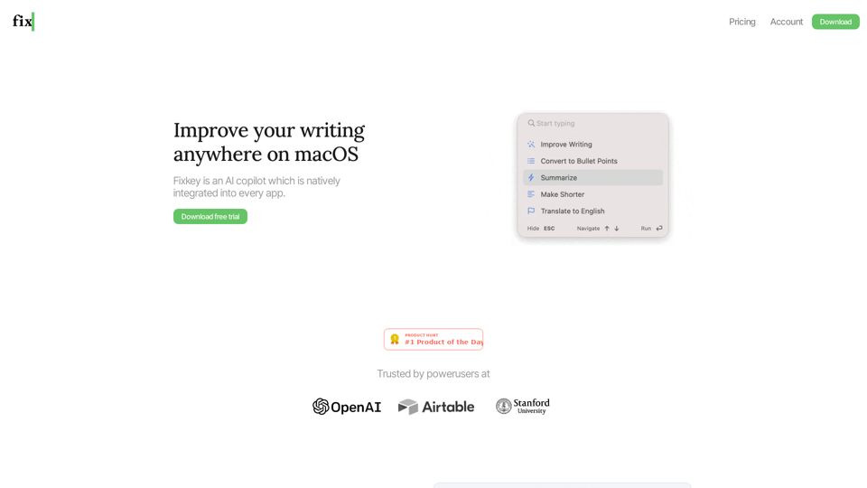 Fixkey screenshot
