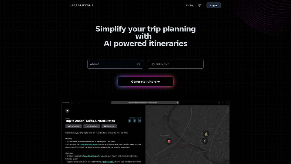 Forgemytrip - Travel planning made easy