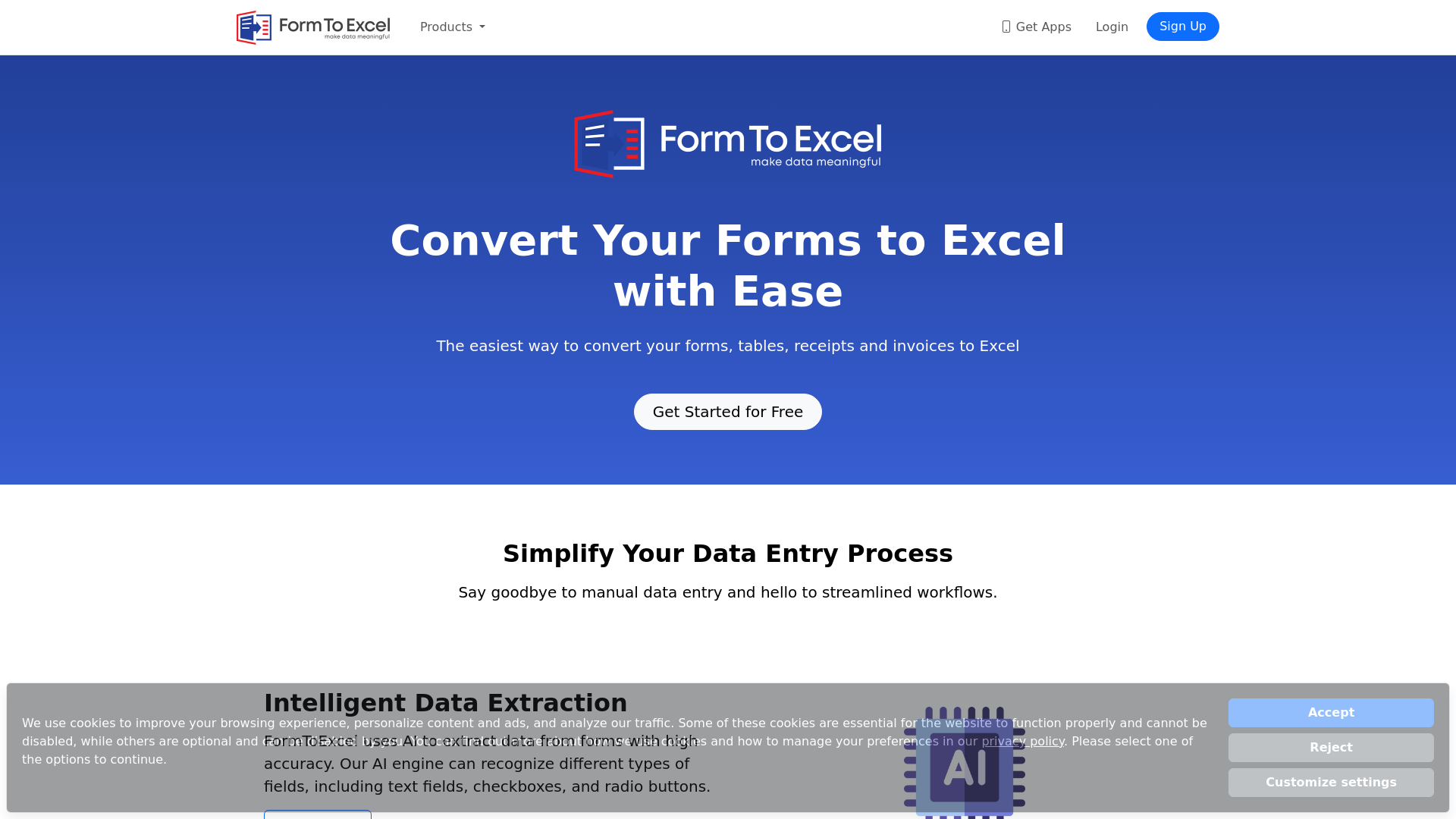 Convert Forms to Excel