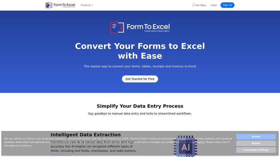 Convert Forms to Excel | FormToExcel