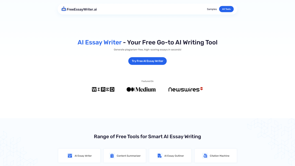 AI Essay Writer & Free Essay Maker | No Sign-up Required!