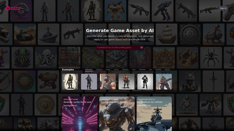 AI Game Assets Generator screenshot