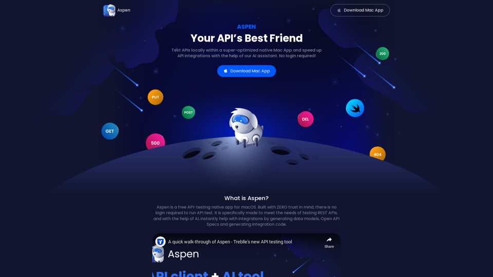 Aspen - The Ultimate Free API Testing Tool for macOS with AI Integration