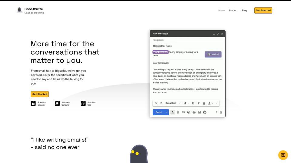 Ghostwrite: AI Email Writing Assistant