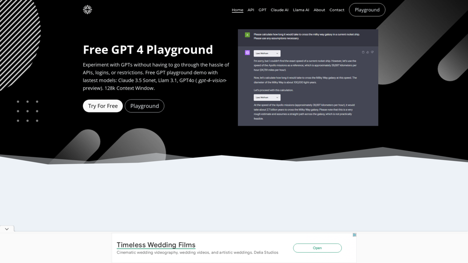 GPT4Free - Free GPT AI & ChatGPT PlayGround