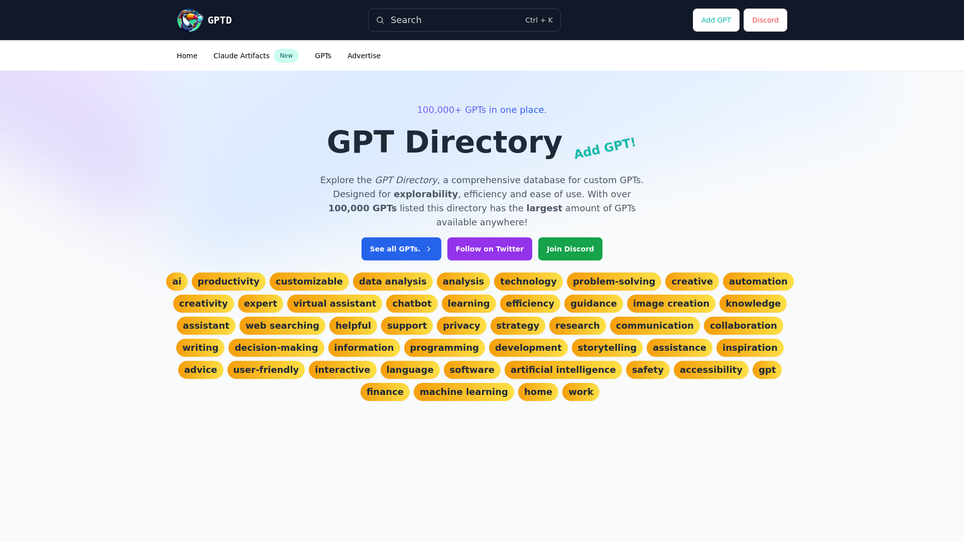 The #1 GPT store for custom GPTs