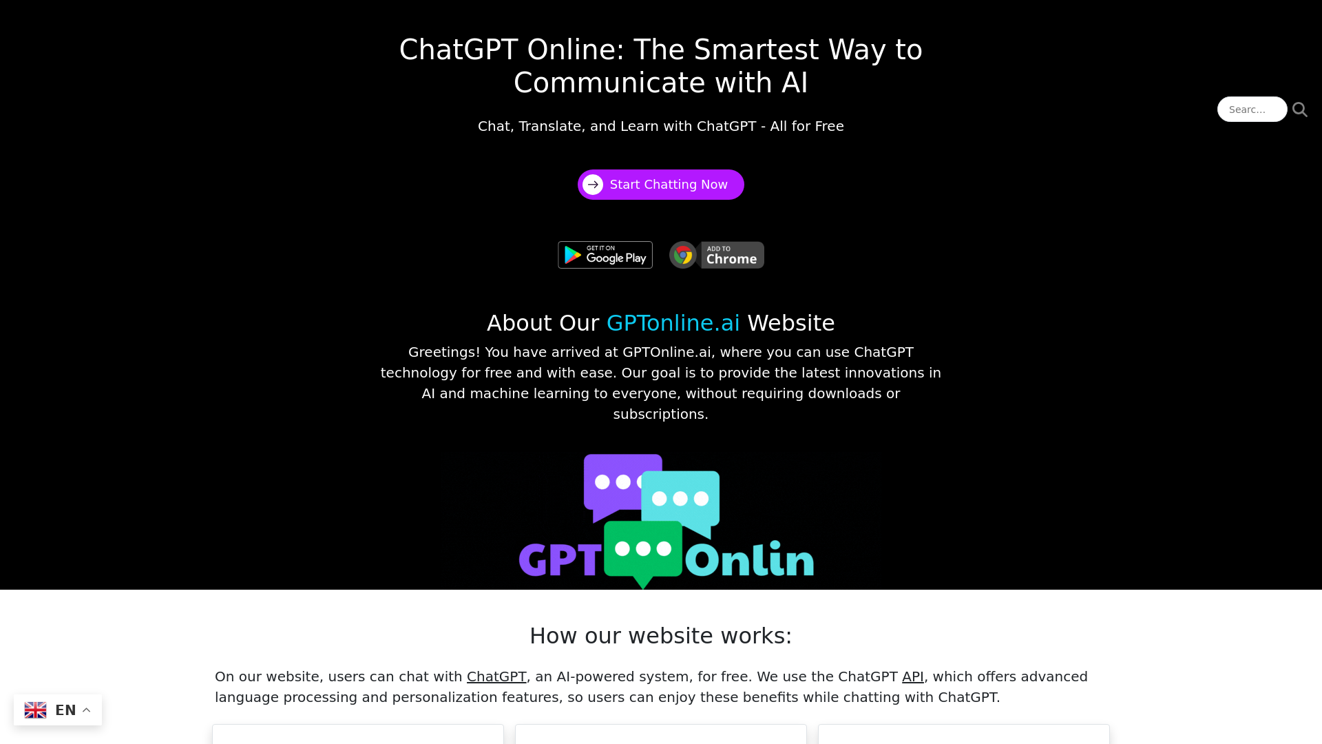 ChatGPT Online screenshot