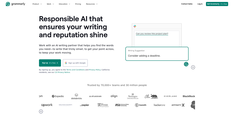 Grammarly: Free AI Writing Assistance