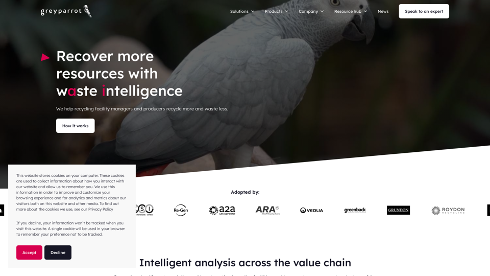 Unlock the power of AI waste analytics | Greyparrot waste intelligence