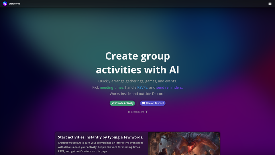 Groupflows | Easily arrange group activities