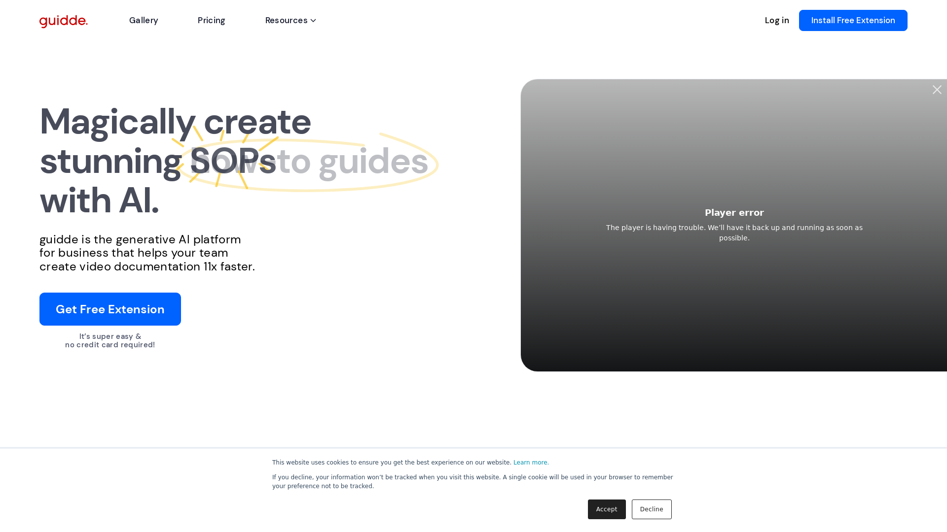 guidde・Magically create video documentation with AI screenshot