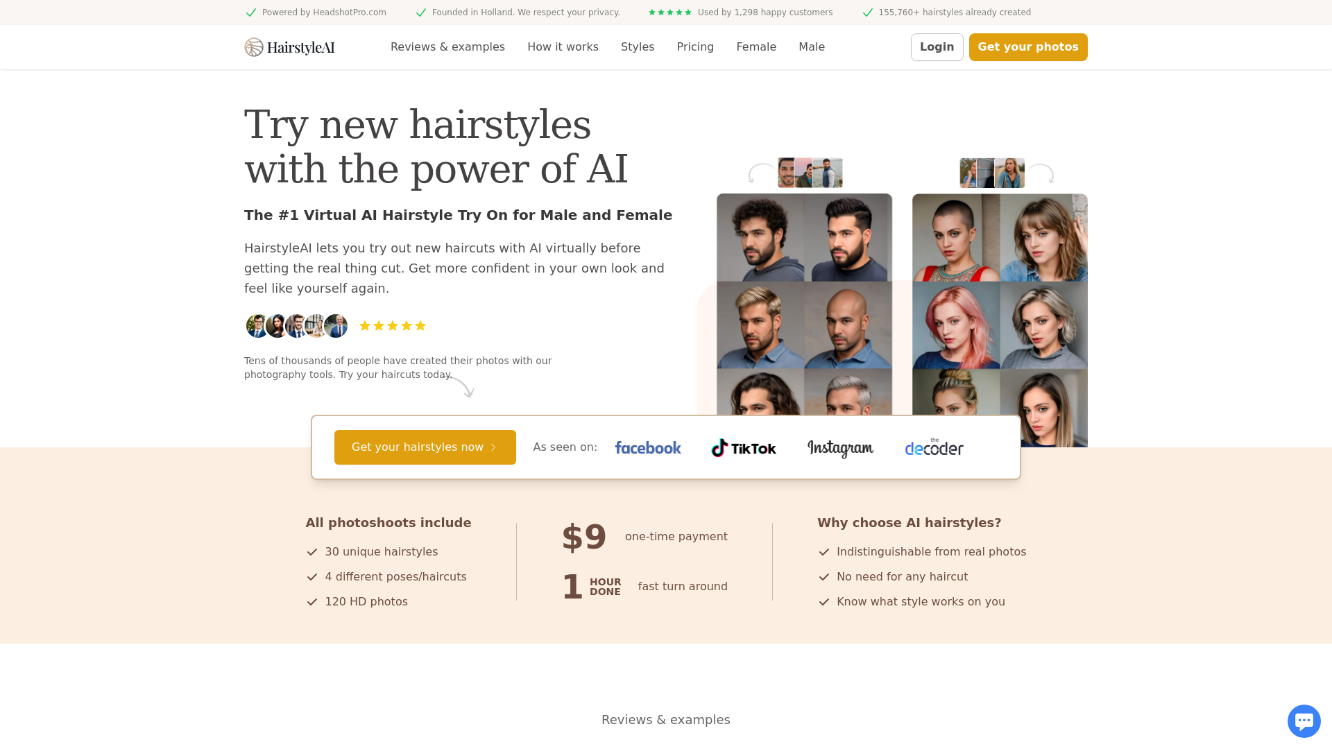 Try Out New Hairstyles With AI