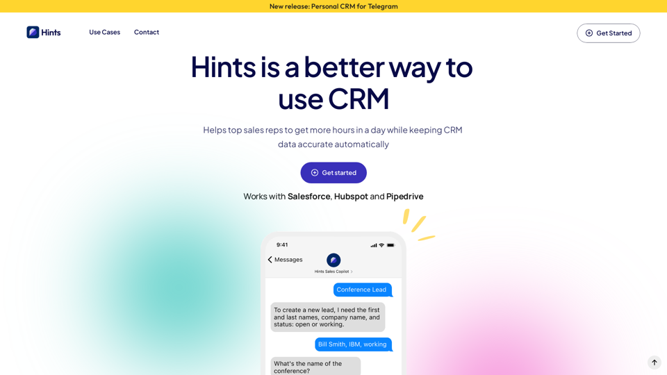 Hints Sales AI Assistant | Hints AI