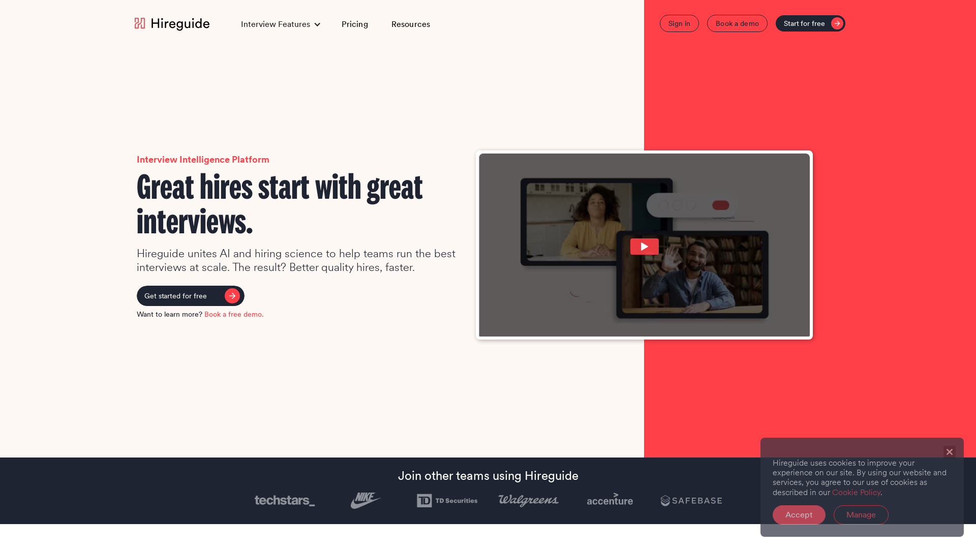 Hireguide screenshot