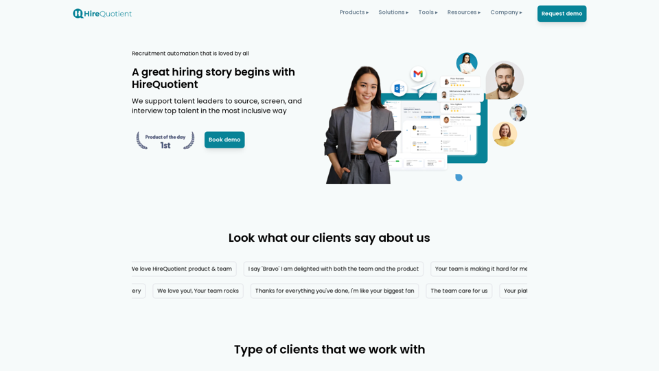 End to end recruitment automation platform for Non screenshot