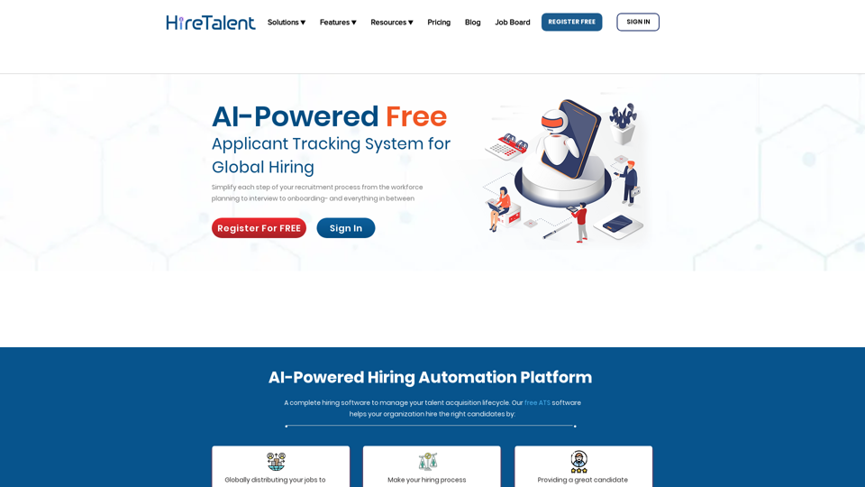 AI Applicant Tracking System for Faster Hiring at FREE screenshot