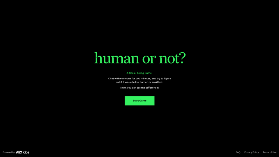 Human or Not? // A Social Turing Game screenshot