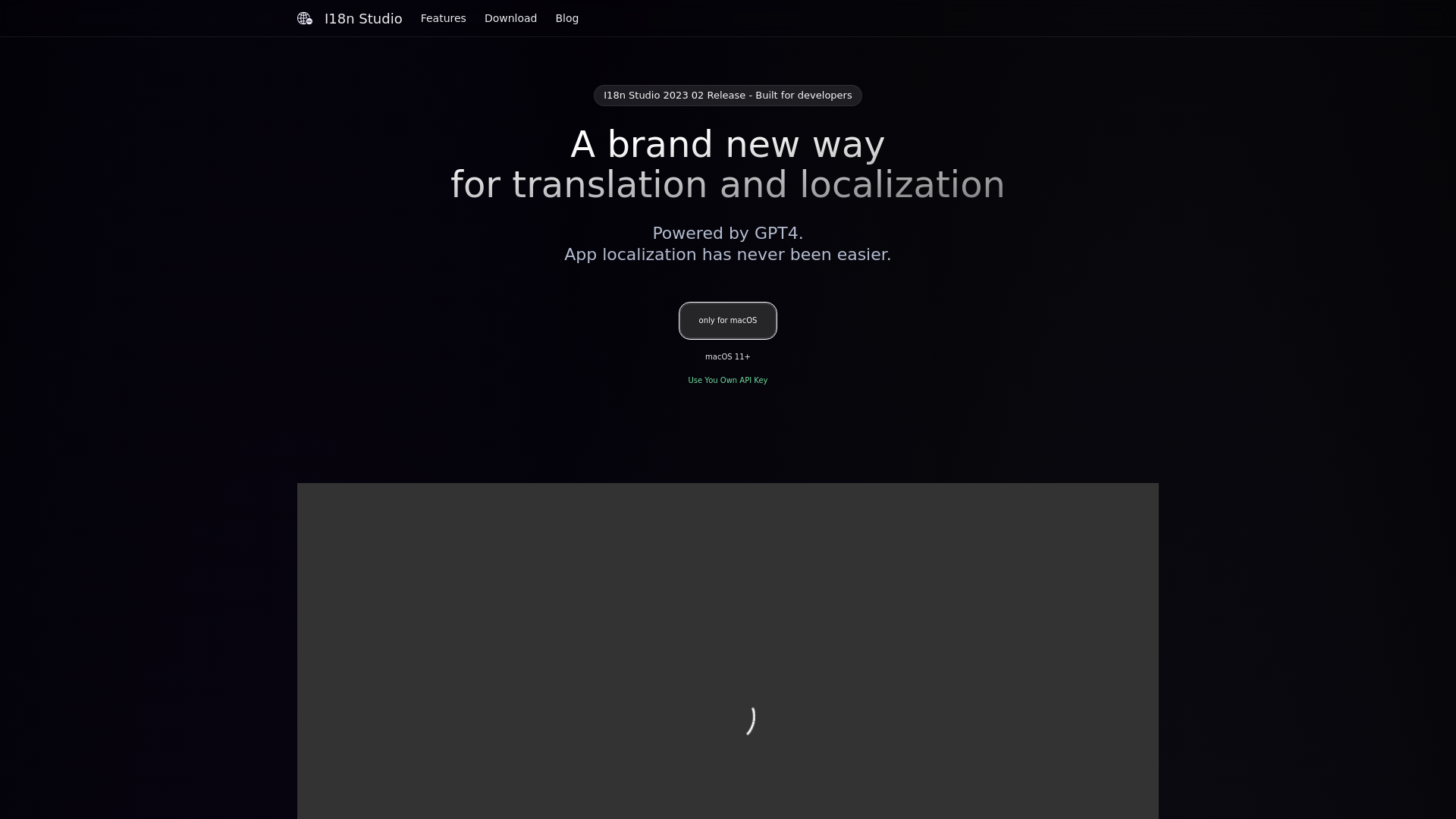 I18n Studio official website screenshot