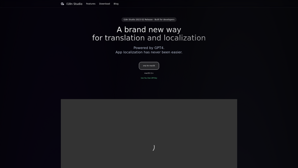 I18n Studio official website screenshot