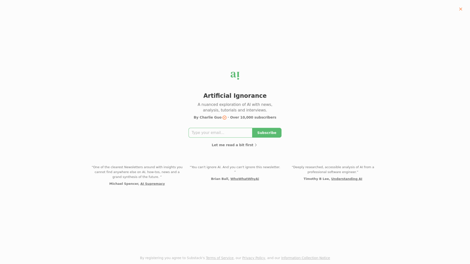 Artificial Ignorance | Charlie Guo | Substack