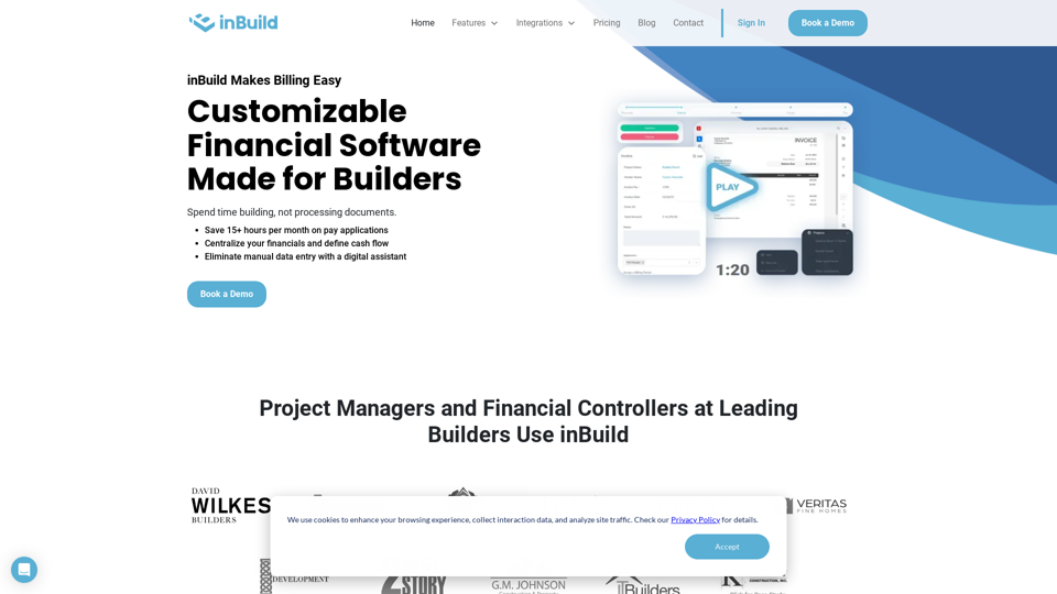 inBuild screenshot