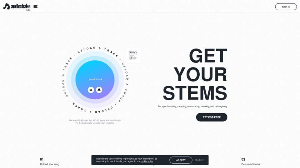 Homepage screenshot