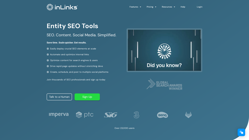 Inlinks® Entity SEO Tool