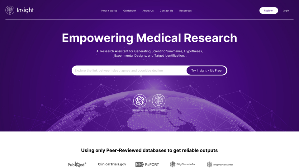 Insight: AI-Powered Medical Research Tool