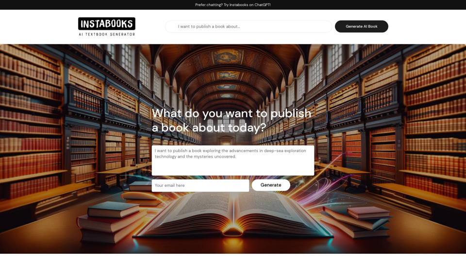 Instabooks AI - Instantly Generate Books About Anything