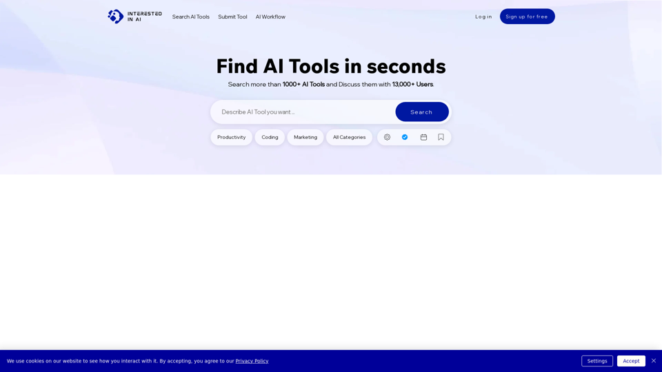 Interested In AI - Find and Share your dream AI Tools