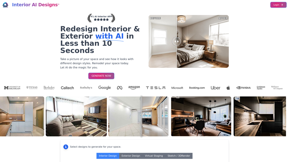 Interior AI Designs | #1 AI Interior Designer, Virtual Staging AI tool + Room GPT AI Room Generator