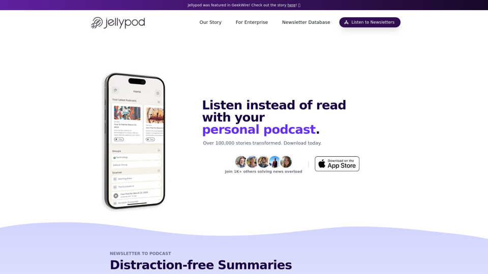 Jellypod - Convert Your Newsletters into a Podcast