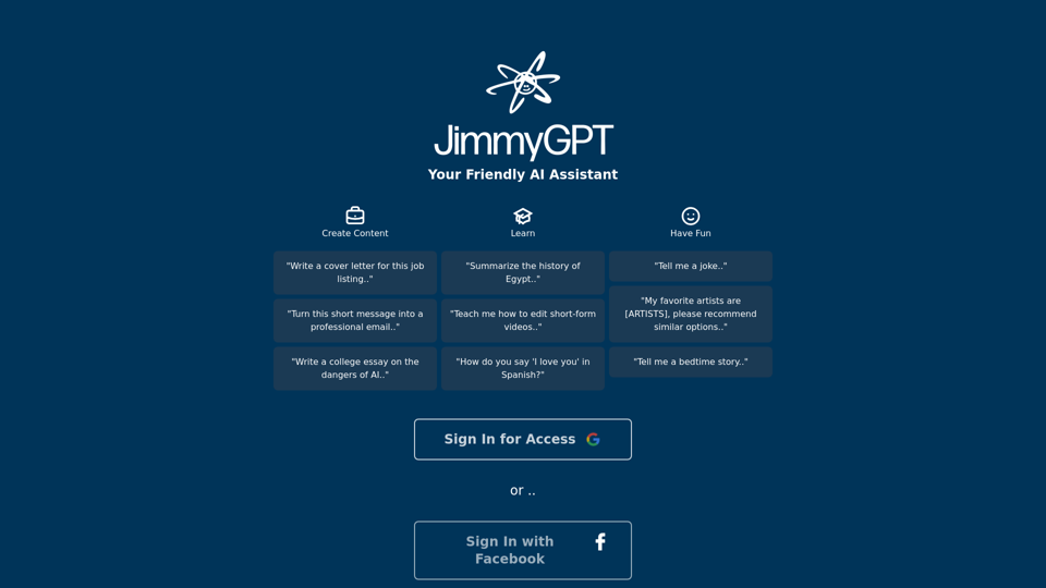 JimmyGPT screenshot