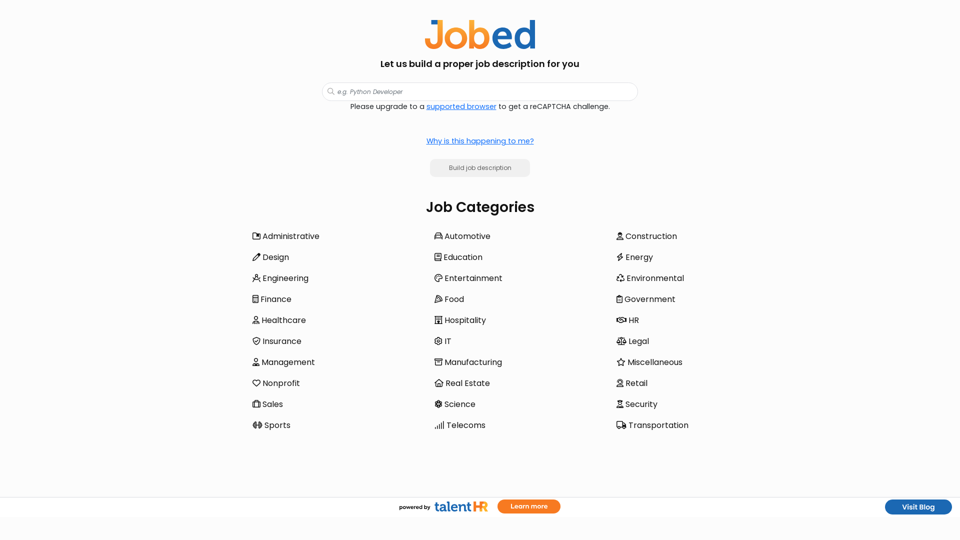 Jobed: AI-powered Job Description Generator