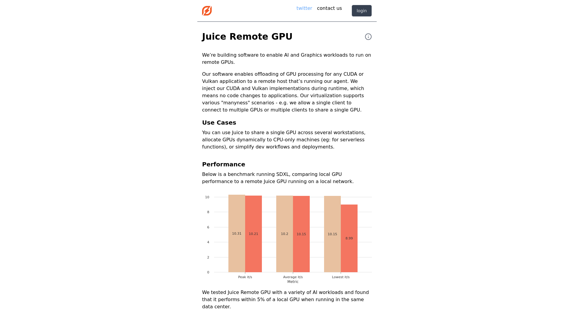 Juice Remote GPU screenshot