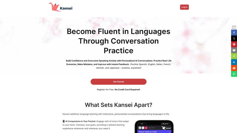 Chat AI Companions at Kansei: Master Your Target Language!