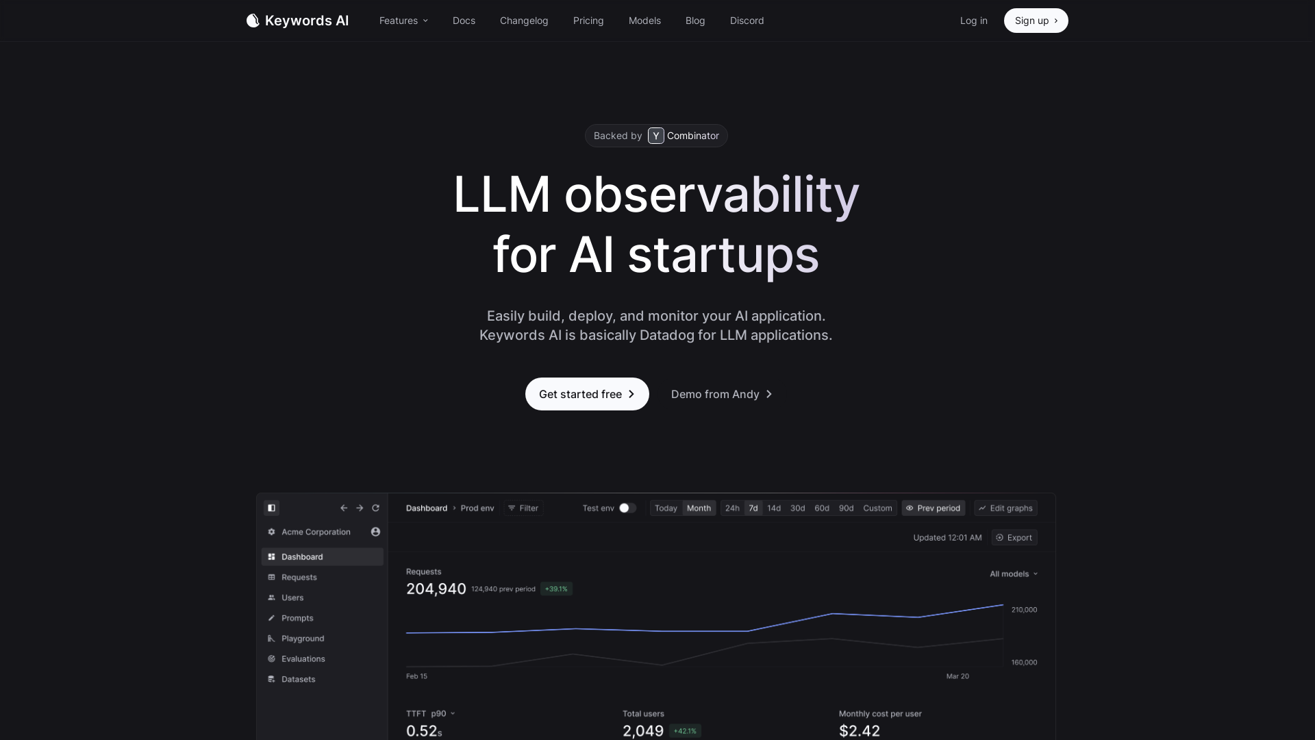 Keywords AI screenshot