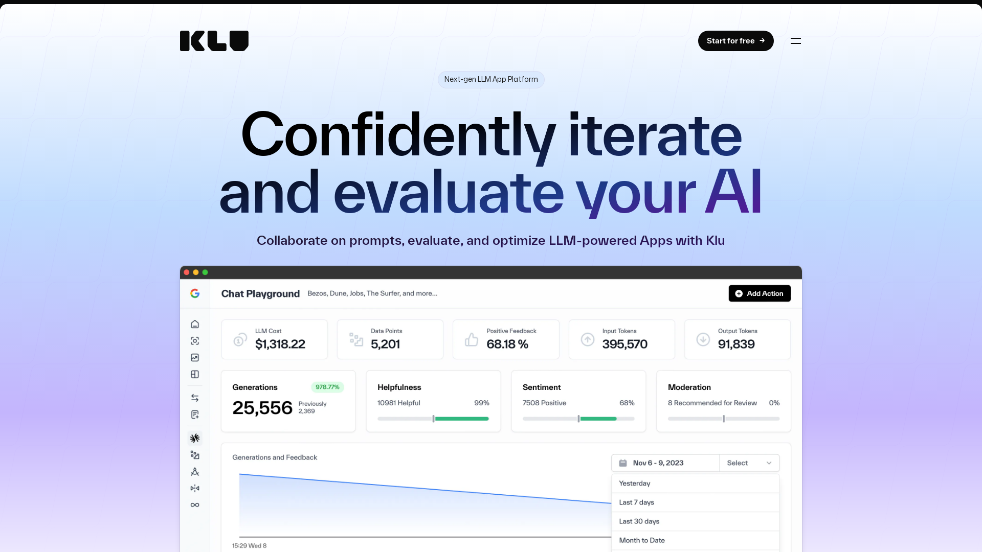 Design, Deploy, and Optimize LLM Apps with Klu — Klu.ai