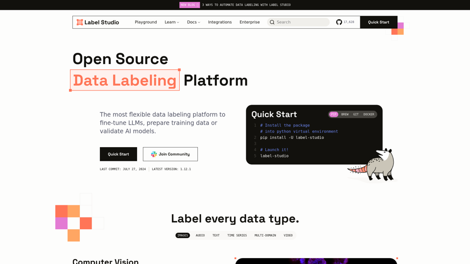 Open Source Data Labeling screenshot