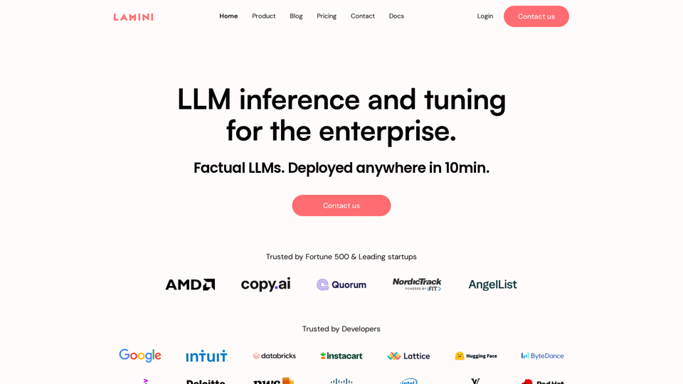 Lamini - Enterprise LLM Platform